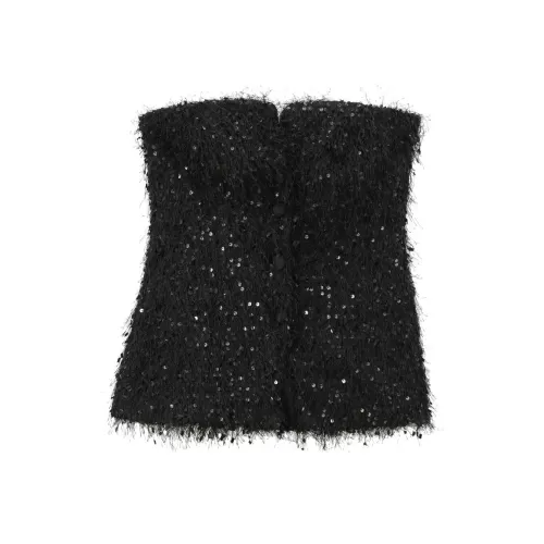 ONE SHALLOW Майка Женская Черная с Блестками