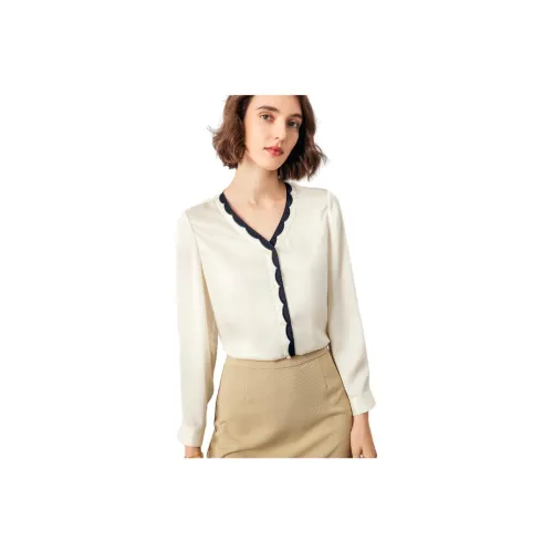 Famanxuan Экрю Женские Рубашки