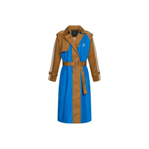 Adidas Originals Blue Version Collection Abrigo Largo Куртки Пальто Женские Синий коричневый
