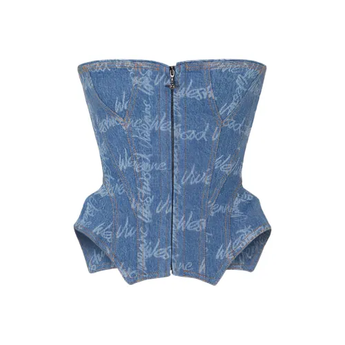 Vivienne Westwood Без бретелек Топ Женский Синий