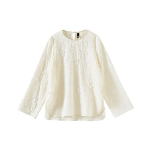 OUNIXUE Шифон Рубашка Женская Абрикос