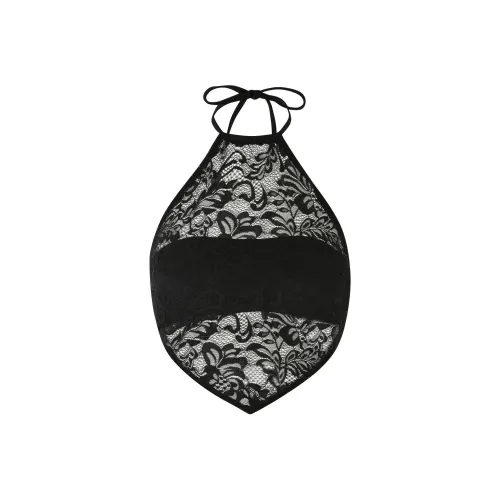 Tiger Mist SIYA Кружево Топ Топ на бретелях Женский Черный