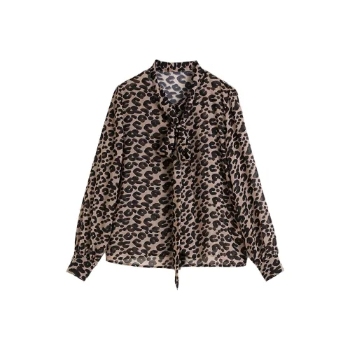 Hang Yi Court Рубашка Женская Кофейного Цвета