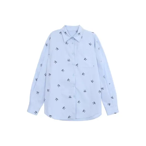 PLAY BUSH Синие Женские Рубашки