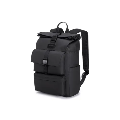 KINGSONS Полиэстер Рюкзак Большой Мужской Черный Серый