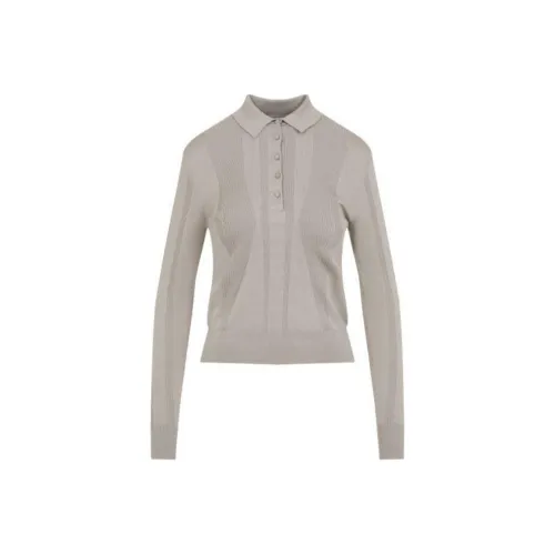 DRIES VAN NOTEN SS25 Поло Женское Светло-Серое