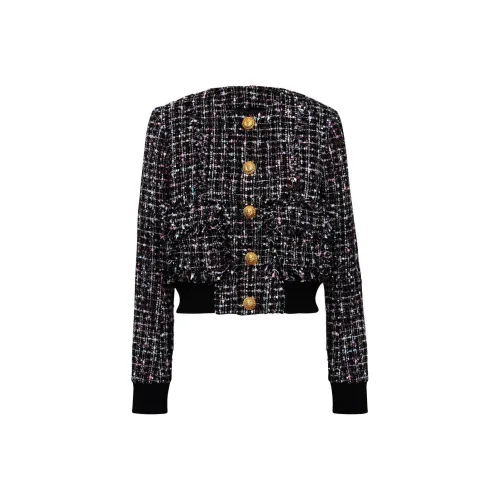 BALMAIN SS24 Куртки Пальто Женские Черный