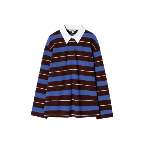 COS Поло Женское Бордовое Кобальтово-синий