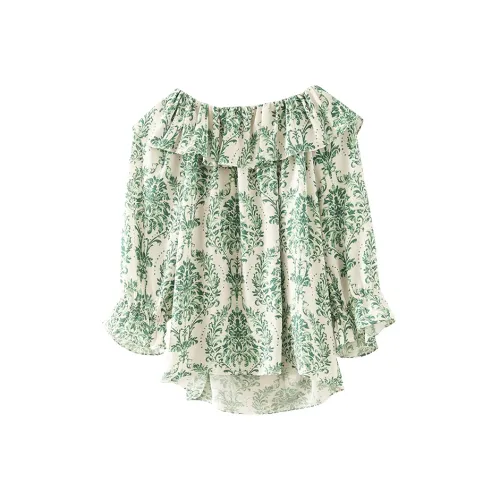 YALIDA Зеленые Женские Рубашки