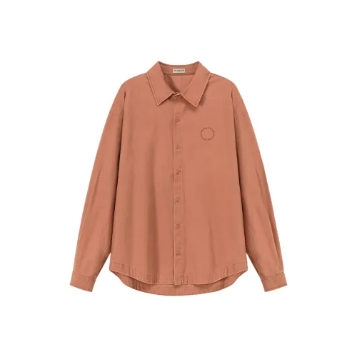 NO ONE ELSE Грязно-оранжевая унисекс рубашка