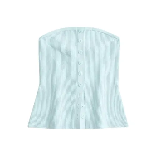 Abercrombie＆Fitch Без бретелек Топ Женский Мятно-зеленый