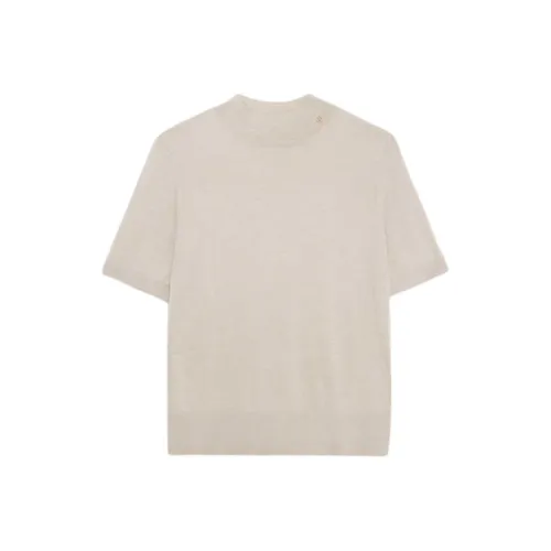 ANINE BING Женские футболки овсяного цвета