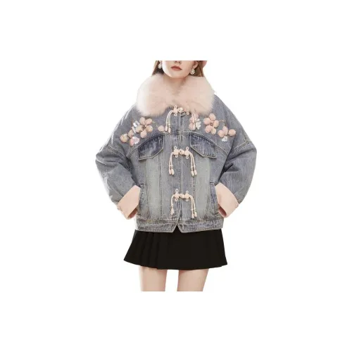 AIVEI Джинсовый синий Женские Пуховые куртки