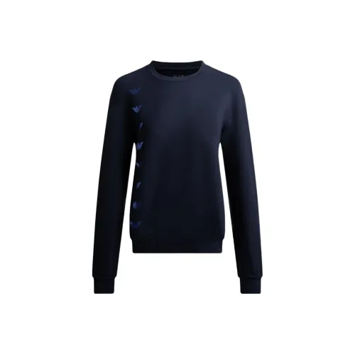 EMPORIO ARMANI EA7 Свитшот Женский Темно-синий