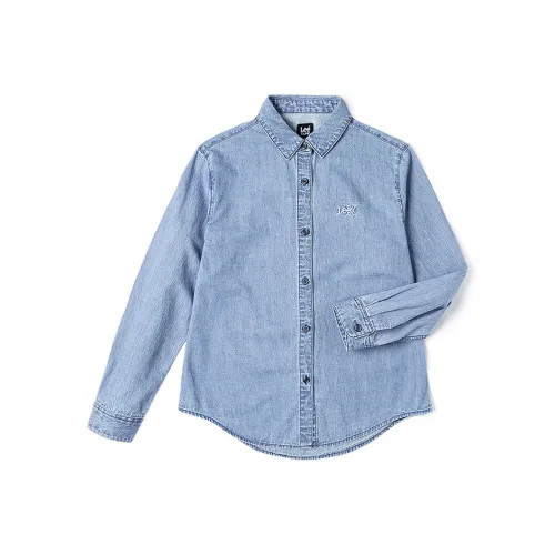 Lee Светло-синие Женские Рубашки