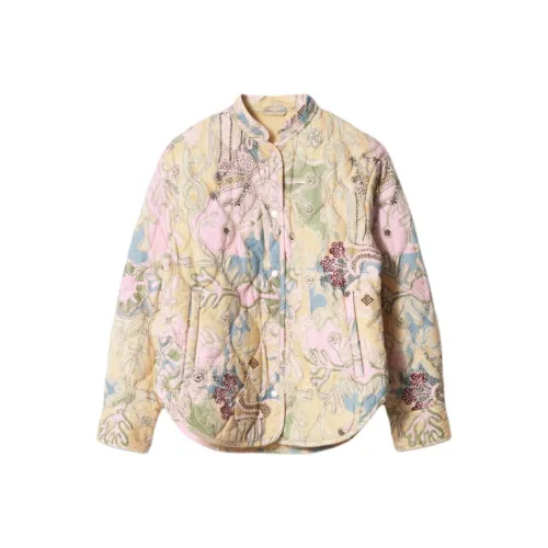 Other Stories Куртки и Пальто Женские Бежевые с Узором