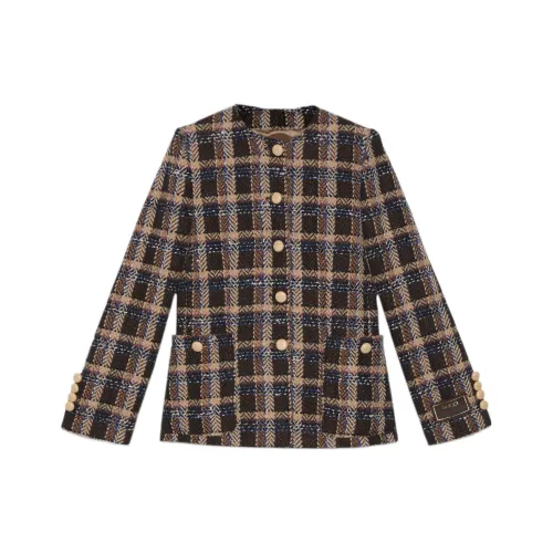 GUCCI FW22 Куртки и пальто Женские Коричневый