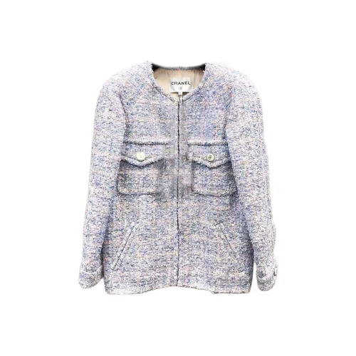 CHANEL Куртки и Пальто Женские Фиолетовые