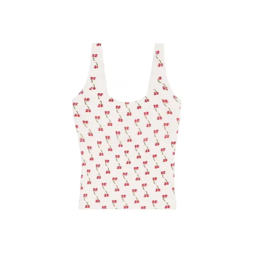 Victoria's Secret Розовый By FRANKIES BIKINIS Букер Танк Вишня Украшение Топ на бретелях Женская Белая