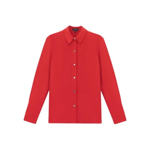 Theory Огненно-красные Женские Рубашки