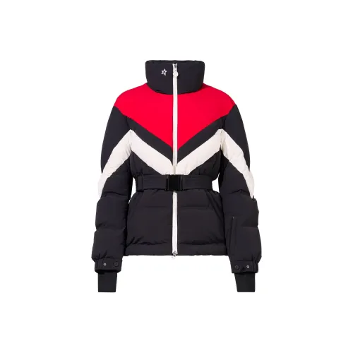 PERFECT MOMENT FW24 Пуховик DUAL Zippers Водолазка Snap Пуговица Манжета Длинный рукав Женские Многоцветный