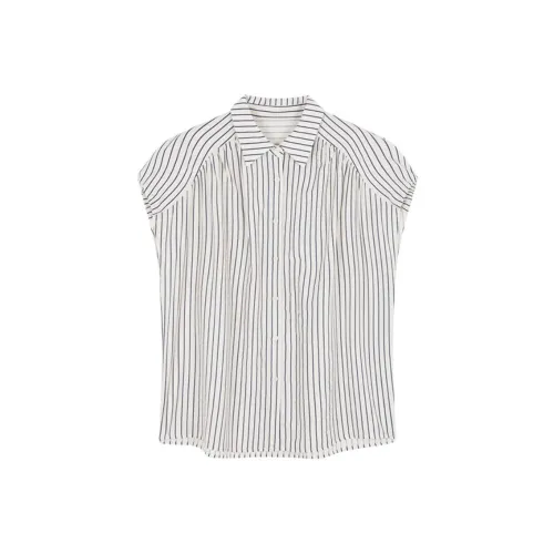 Mo Han Yi Mei Рубашка Женская Темно-синяя и Белая