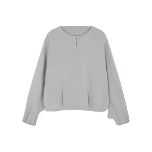 Mo Han Yi Mei Рубашка Женская Светло-Серый Синий