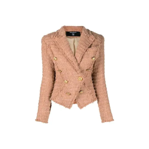 BALMAIN SS23 Куртки и Пальто Женские Розовые