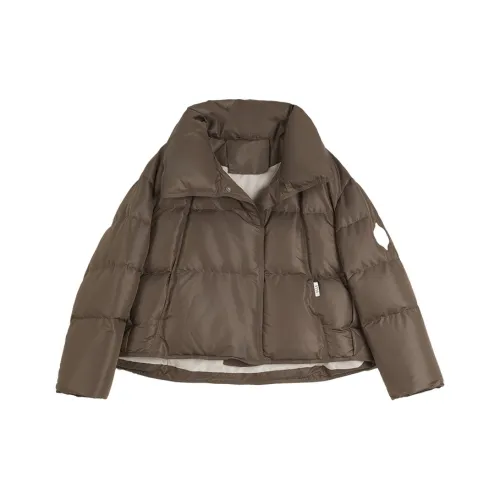 ELLE Пуховик Женский Темно-Коричневый