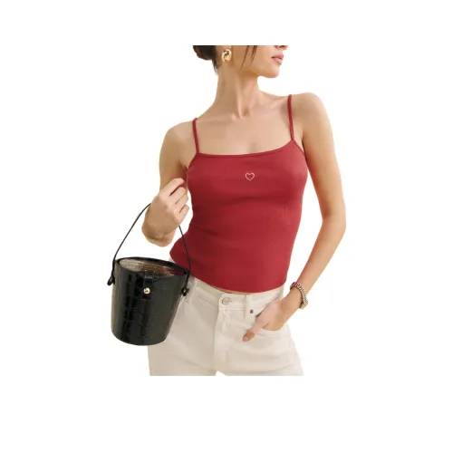 Reformation Avi Танк Топ на бретелях Женский Красный