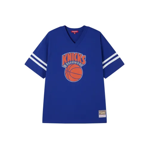 MITCHELL NESS Рукав с оборванным плечом T-рубашка Женская Синяя