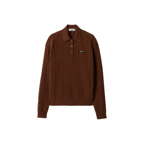 MIU MIU Кашемир Свитер Женский Коричневый