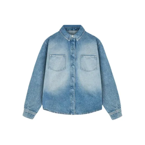 REPRESENT Промытый синий Женские Рубашки