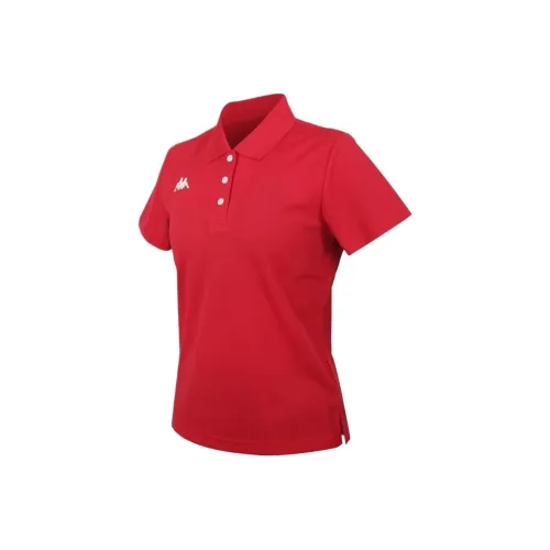 KAPPA Поло Женское Красное Белое