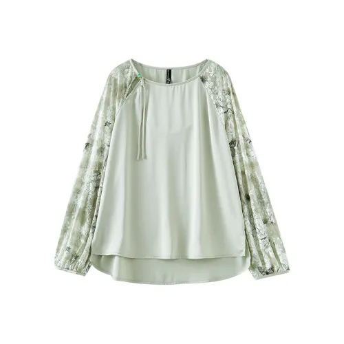 OUNIXUE Зеленые Женские Рубашки