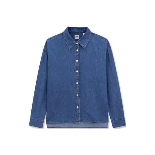 Levi's Рубашка Женская Средняя Темно-синяя