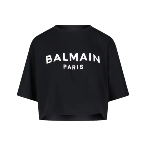 BALMAIN Черные Женские Т-рубашки