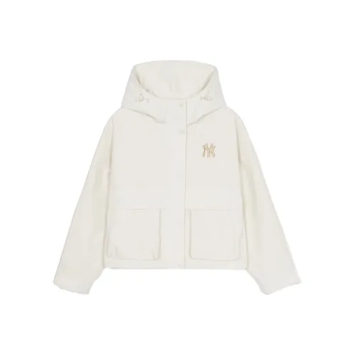 Mlb Base Logo Нью-Йорк Янкис Куртки Пальто Женские Белые