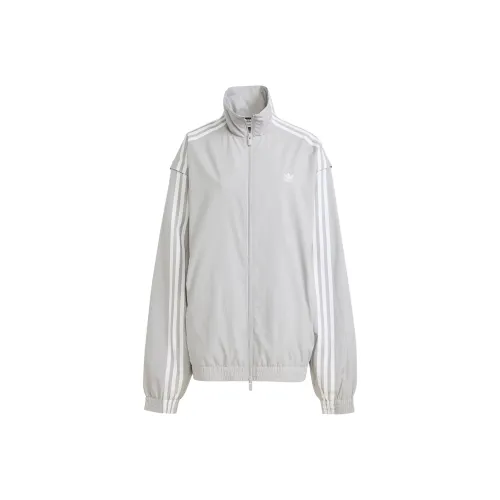 Adidas Originals Woven Firebird ADILENIUM ZIP Off TRACK TOP Куртки Пальто Женские Светло-серый