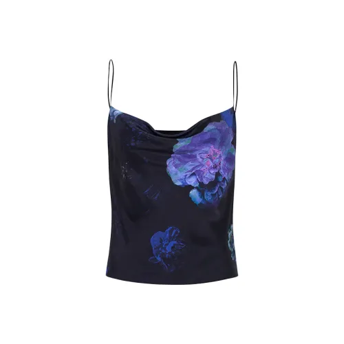 AS DALIO Топ на бретелях Женский Черный