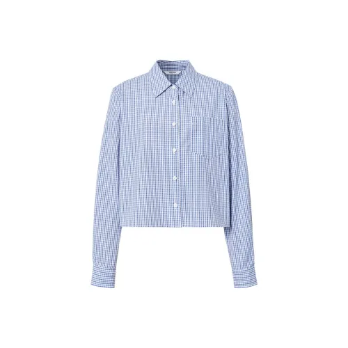 Hopeshow Рубашка Женская Синяя Клетка