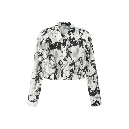 NINE WEST Рубашка Женская Зеленая Цветочная