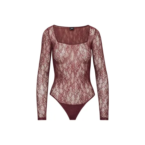 Aritzia FW24 Ten Reverie Bodysuit Комбинезон Женские Spiced Бургунди Бордовый Красный