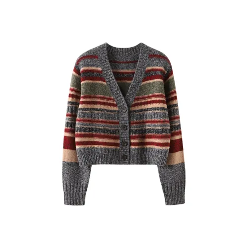 MAIGRE SIMHAT Кашемировый свитер женский полосатый новаторская пряжа