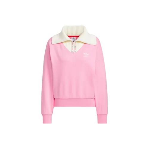 Adidas Originals x FEIFEI RUAN Круглый вырез Топ Толстовка Женская Благословение Розовый