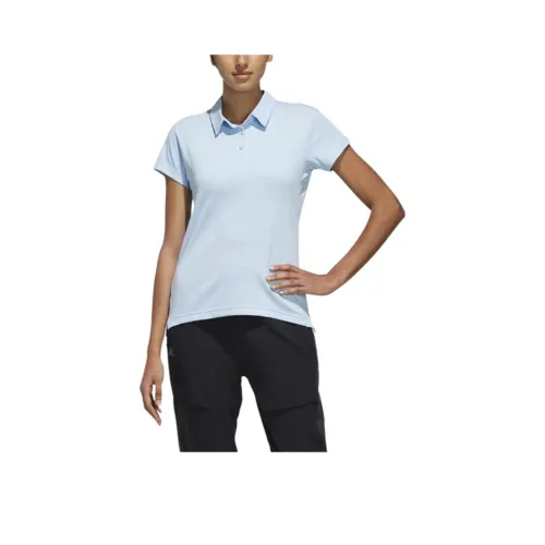 Adidas Поло Женское Светло-Синий