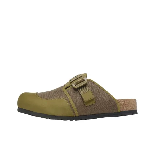 Birkenstock Резиновая подошва устойчивая к истиранию домашние тапочки мужской зеленый стандартный свободный крой