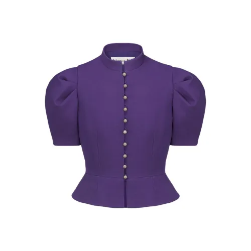 DIOR FW24 Куртки и Пальто Женские Фиолетовые