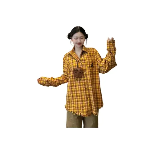 PLAY BUSH Желтые Женские Рубашки