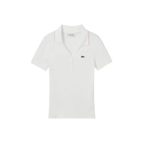 LACOSTE NFU/Белый/Розовый Многоцветный Женские Поло